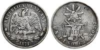 1 peso 1871/Go-S, Meksyk, srebro "902" 26.92 g, 