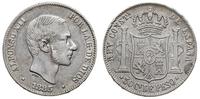 50 centimos 1885, Manila, srebro '835' 12.83 g, 