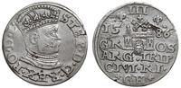 trojak 1586, Ryga, odmiana z małą głową króla, I