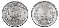 1 złoty 1965, Warszawa, aluminium, rzadszy roczn