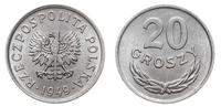 20 groszy 1949, Warszawa, aluminium, piękne, Par
