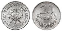 20 groszy 1961, Warszawa, aluminium, wyśmienite,