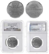 3 kopiejki 1916/A, Berlin, moneta w pudełku NGC 