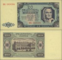 20 złotych 01.07.1948, seria HK 5820286, idealny