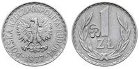 1 złoty 1977, Warszawa, na rewersie kontrmarka o