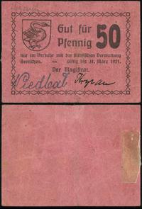 50 fenigów 31.03.1921, na stronie głównej odręcz