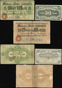 lot: 50 fenigów, 5 i 20 marek 1918-1919, 50 feni