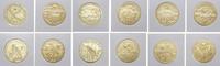 6x10 miedziaków, zestaw regionalnych  monet zast