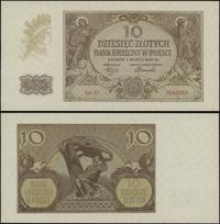 10 złotych 1.03.1940, seria D, numeracja 3848938