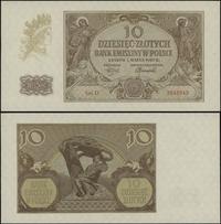 10 złotych 1.03.1940, seria D, numeracja 3848940