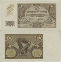 10 złotych 1.03.1940, seria D, numeracja 3848942