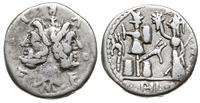denar 119 pne, Rzym, Aw: Głowa Janusa, wokoło M 