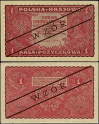 1 marka polska 23.08.1919, WZÓR, I-CA 116739, de
