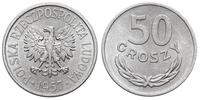 50 groszy 1957, Warszawa, aluminium, bardzo ładn