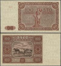 100 złotych 15.07.1947, seria F 7236516, po bard