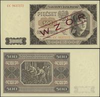 500 złotych 1.07.1948, seria CC 9637272, nadruk 