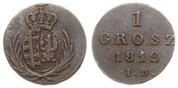 1 grosz 1812 I.B., Warszawa, odmiana z cyframi d
