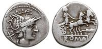 denar anonimowy 145, Rzym, Aw: Głowa Romy w hełm