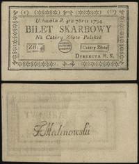 4 złote polskie 4.09.1794, seria 1-D, Lucow 43d 
