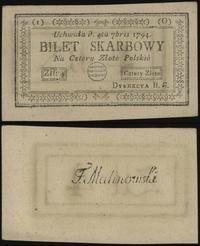 4 złote polskie 4.09.1794, seria 1-O, Lucow 43o 