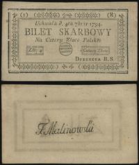 4 złote polskie 4.09.1794, seria 1-R, Lucow 43r 