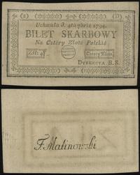 4 złote polskie 4.09.1794, seria 2-D, Lucow 44d 