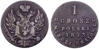 1 grosz z miedzi krajowej 1823
