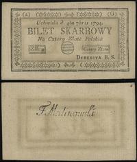 4 złote polskie 4.09.1794, seria 2-G, Lucow 44g 