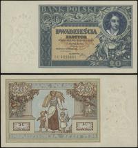 20 złotych 20.06.1931, seria DK. 6025801, lekko 