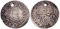 trojak 1619, Ryga, moneta rzadka ale przedziuraw