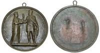 Polska, medalion niesygnowany upamiętniający małżeństwo Jadwigi z Jagiełłą i Unię krewską