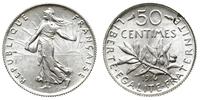 50 centymów 1916, srebro, pięknie zachowane, KM 