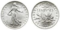 50 centymów 1917, srebro, pięknie zachowane, KM 