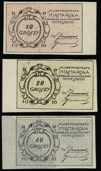 zestaw 3 bonów, 10, 20 i 40 groszy 1916 (bez num