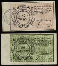 zestaw 2 bonów, 10 i 20 groszy 1916 (z pieczęcią