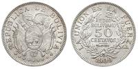 50 centavos 1909/H, Heaton, srebro ''833'', 10.0