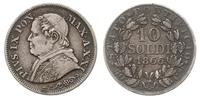 10 soldi 1866, Rzym, srebro 2.48, Berman 3343