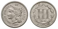 3 centy 1866, miedzio-nikiel (AU 50)