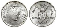 500 lirów 1975, srebro ''835'', 11.00 g, piękne,