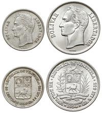 50 centesimos(III+) i 1 boliwar(I) 1954, Filadel