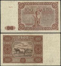 100 złotych 15.07.1947, seria G 7652205, Lucow 1