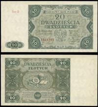 20 złotych 15.07.1947, Seria D 4616551, Miłczak 