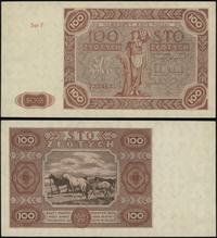 100 złotych 15.07.1947, seria F 7233634, banknot