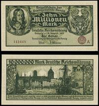 10.000.000 marek 31.08.1923, seria A 141648, pię