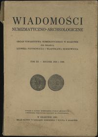 Wiadomości Numizmatyczno-Archeologiczne, tom XII