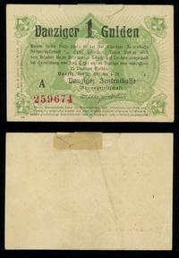 1 gulden 22.10.1923, seria A, rzadki, górny marg