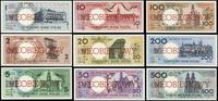 zestaw banknotów niewprowadzonych do obiegu z se