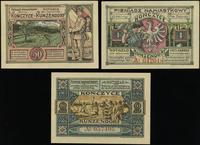 zestaw bonów, 50 fenigów, 1 i 2 marki 1.03.1922,