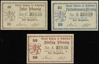 zestaw bonów, 10, 25 i 50 fenigów 21.05.1920, ra