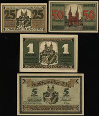 zestaw bonów, 25, 50 fenigów, 1 i 5 marek 1.05.1